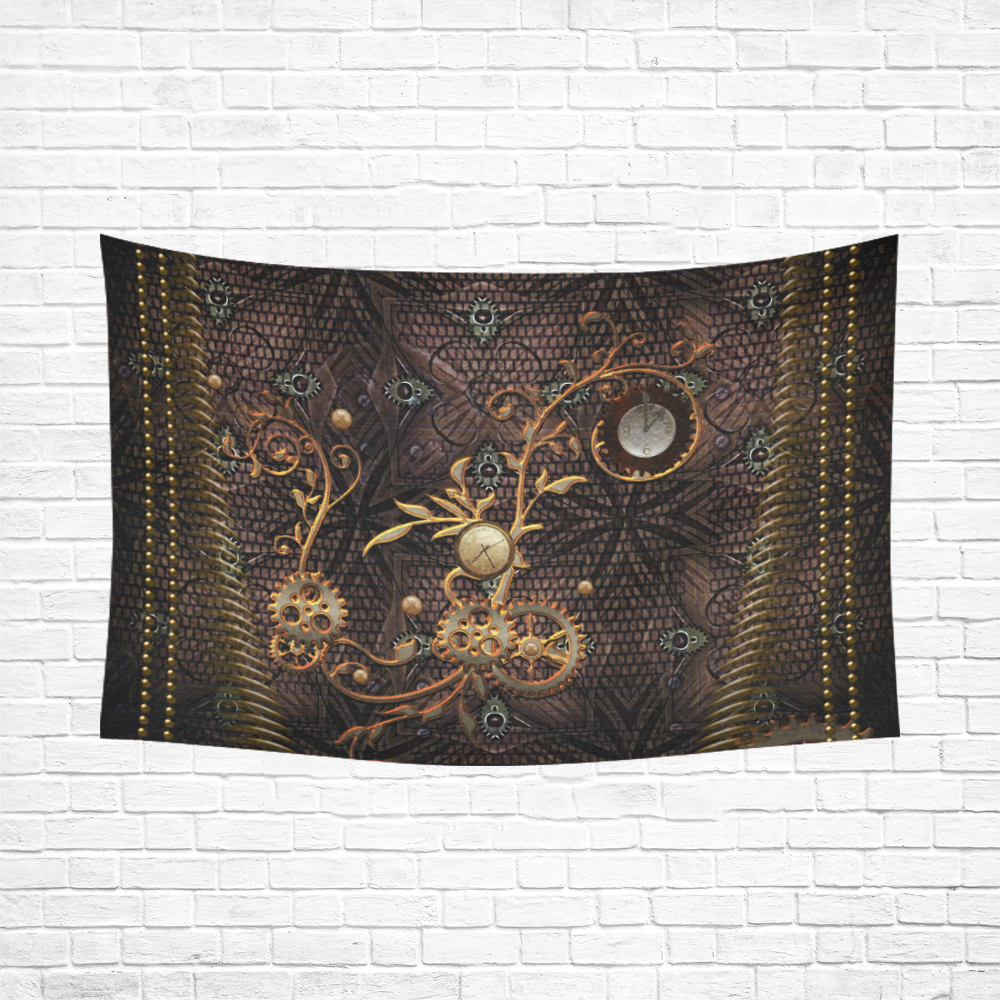 Steampunk, gallant design Cotton Linen Wall Tapestry 90"x 60"