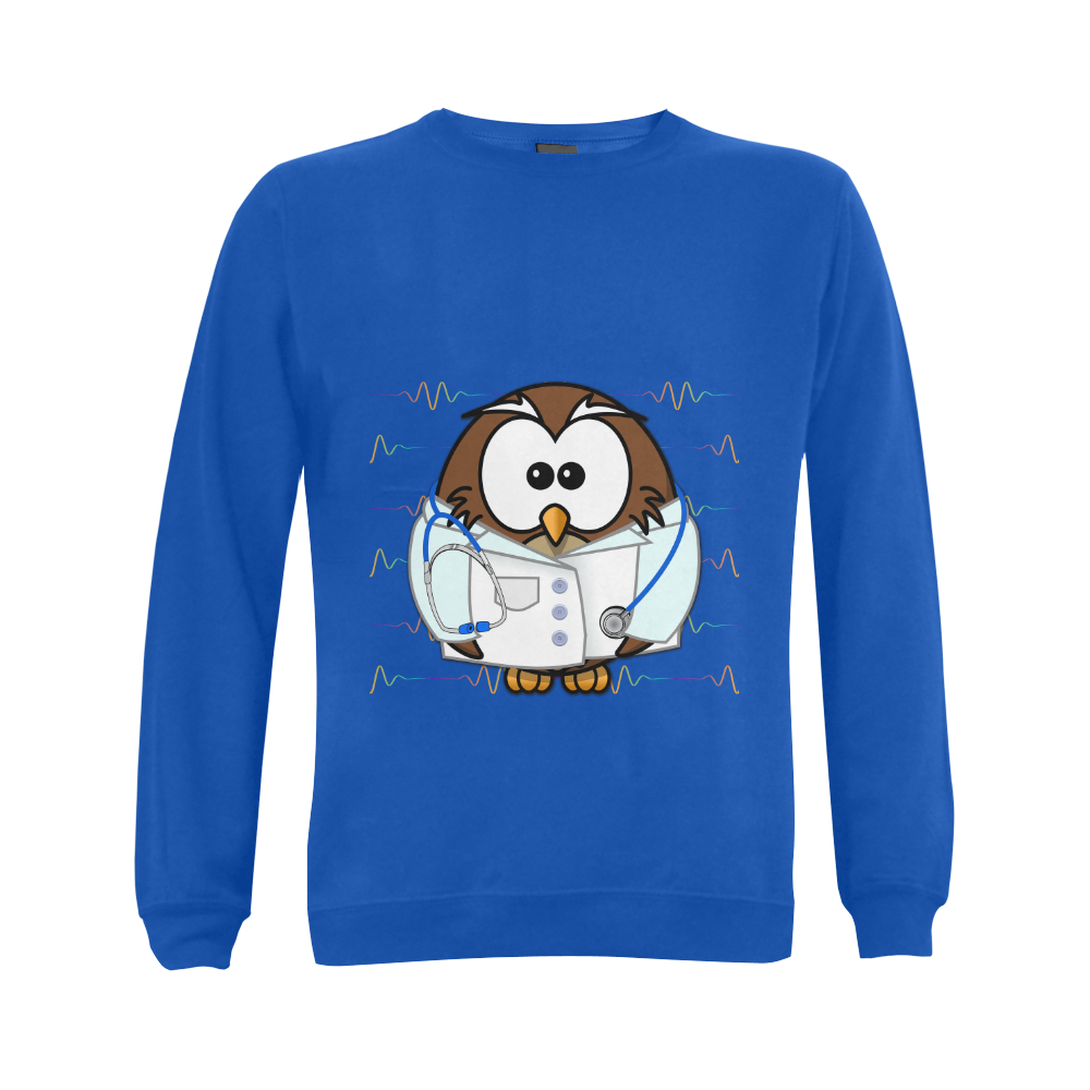 paging doc owl Gildan Crewneck Sweatshirt(NEW) (Model H01)