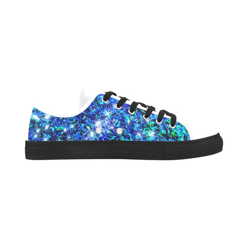Sparkling Blue - Jera Nour Aquila Microfiber Leather Women's Shoes/Large Size (Model 031)