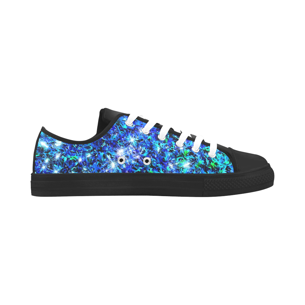 Sparkling Blue - Jera Nour Aquila Microfiber Leather Women's Shoes/Large Size (Model 031)