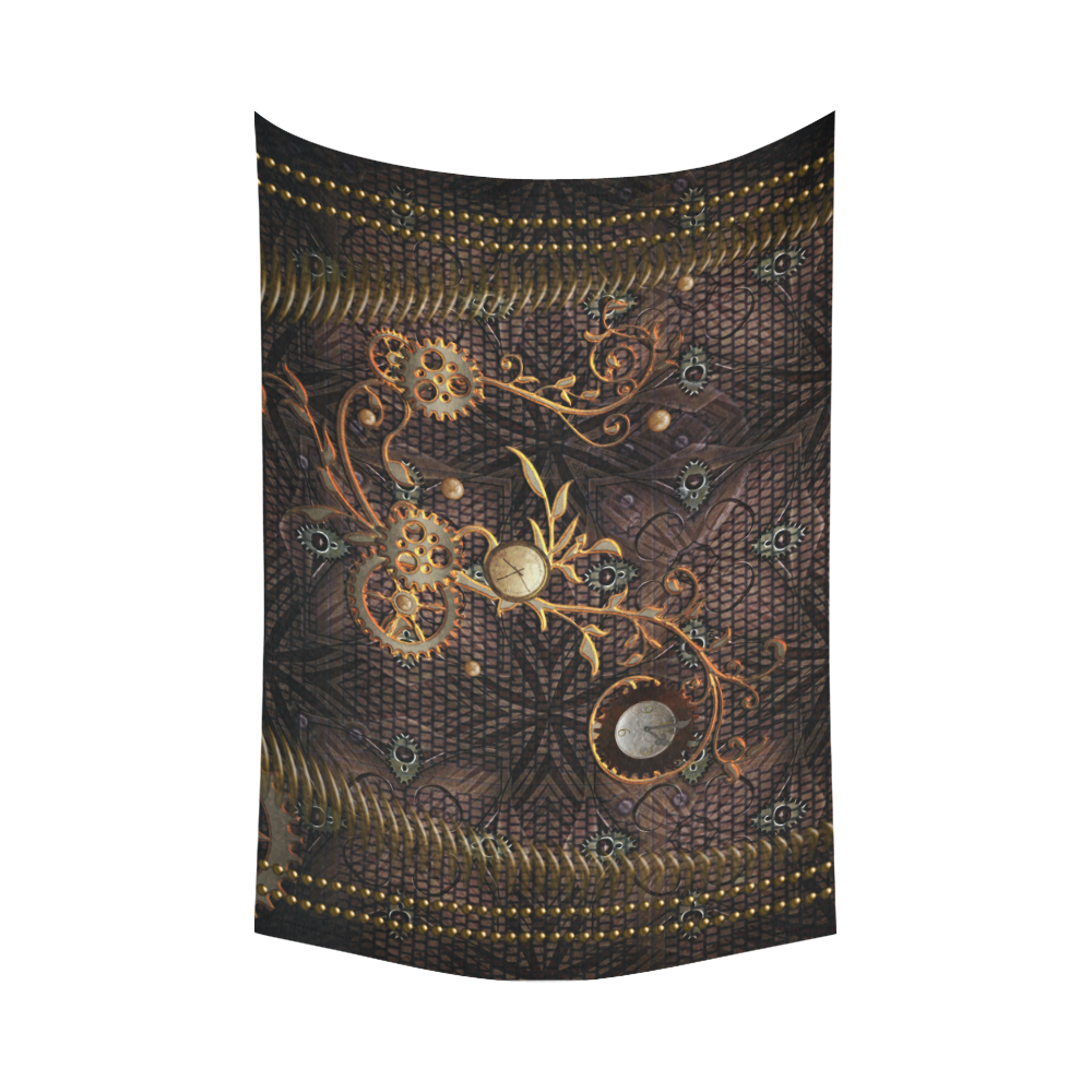Steampunk, gallant design Cotton Linen Wall Tapestry 90"x 60"