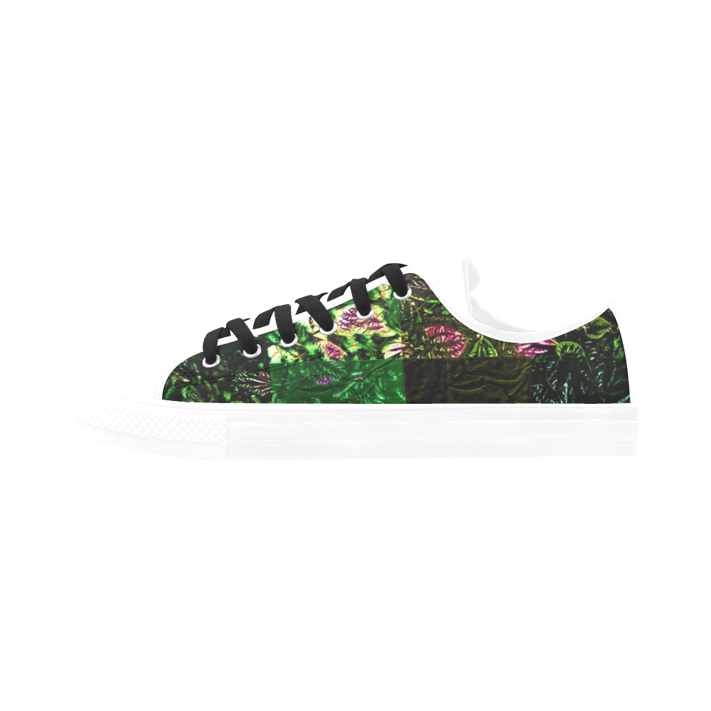 Foliage Patchwork #1 - Jera Nour Aquila Microfiber Leather Women's Shoes/Large Size (Model 031)