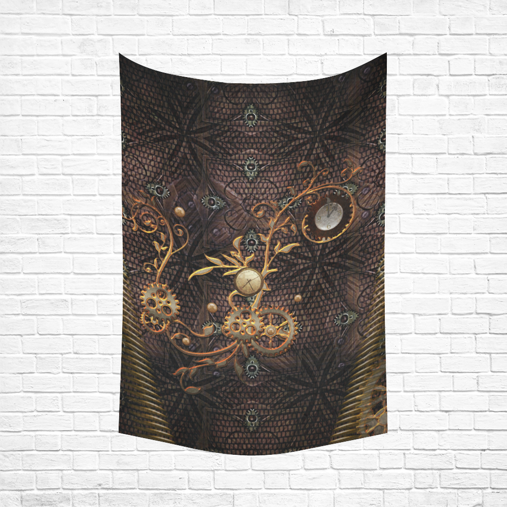 Steampunk, gallant design Cotton Linen Wall Tapestry 60"x 90"