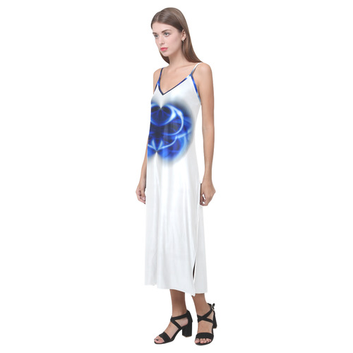 Iceman Ball V-Neck Open Fork Long Dress(Model D18)