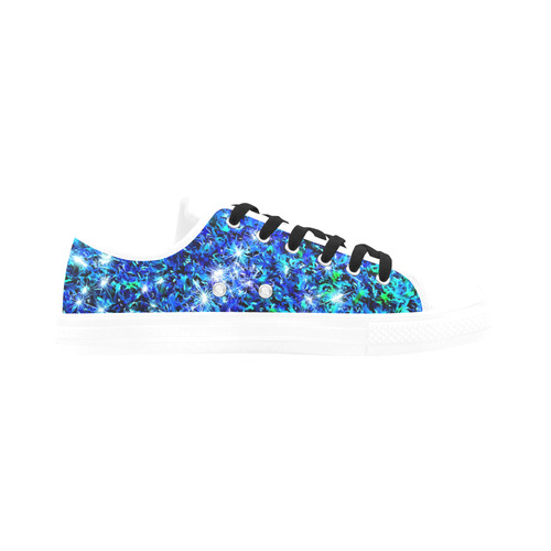 Sparkling Blue - Jera Nour Aquila Microfiber Leather Women's Shoes/Large Size (Model 031)