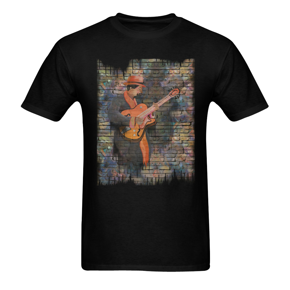 Guitar Musician Street T Shirt Men's T-Shirt in USA Size (Two Sides ...