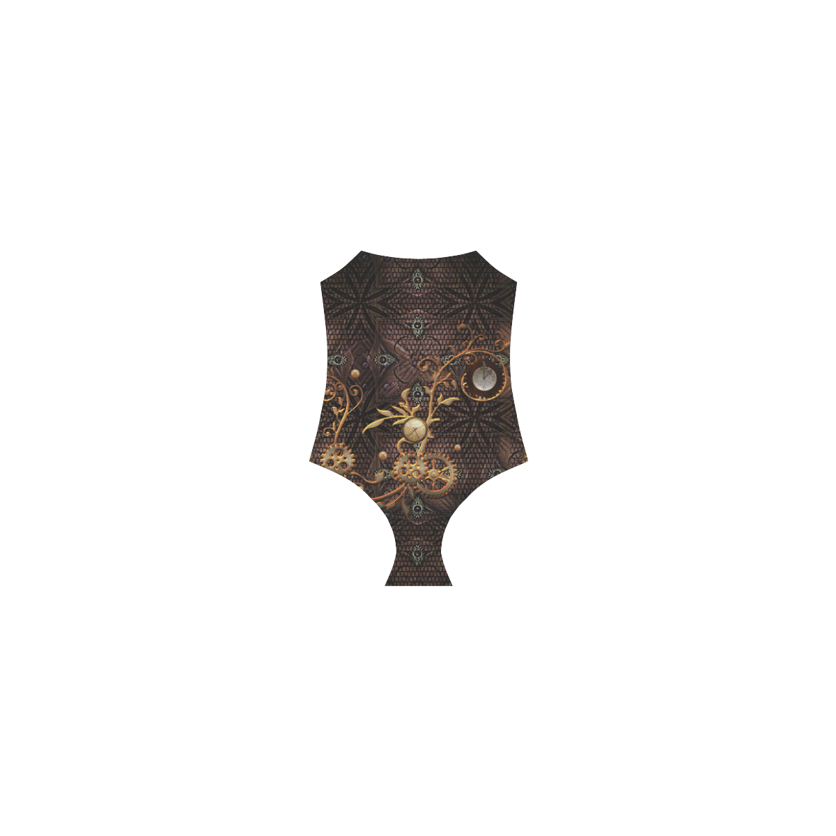 Steampunk, gallant design Strap Swimsuit ( Model S05)