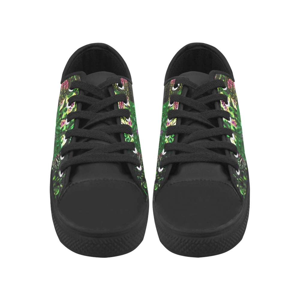 Foliage Patchwork #1 - Jera Nour Aquila Microfiber Leather Women's Shoes/Large Size (Model 031)