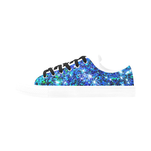 Sparkling Blue - Jera Nour Aquila Microfiber Leather Women's Shoes/Large Size (Model 031)