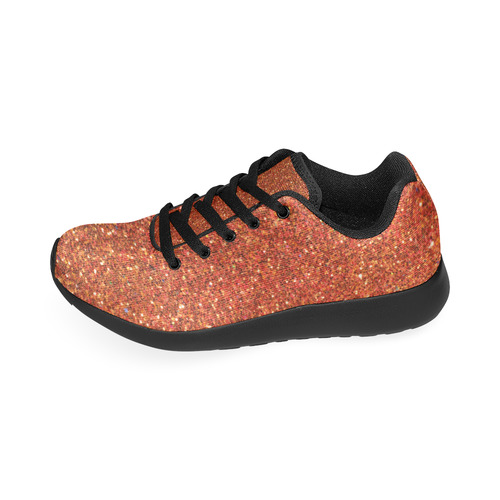 Sparkles Orange Glitter Women’s Running Shoes (Model 020)