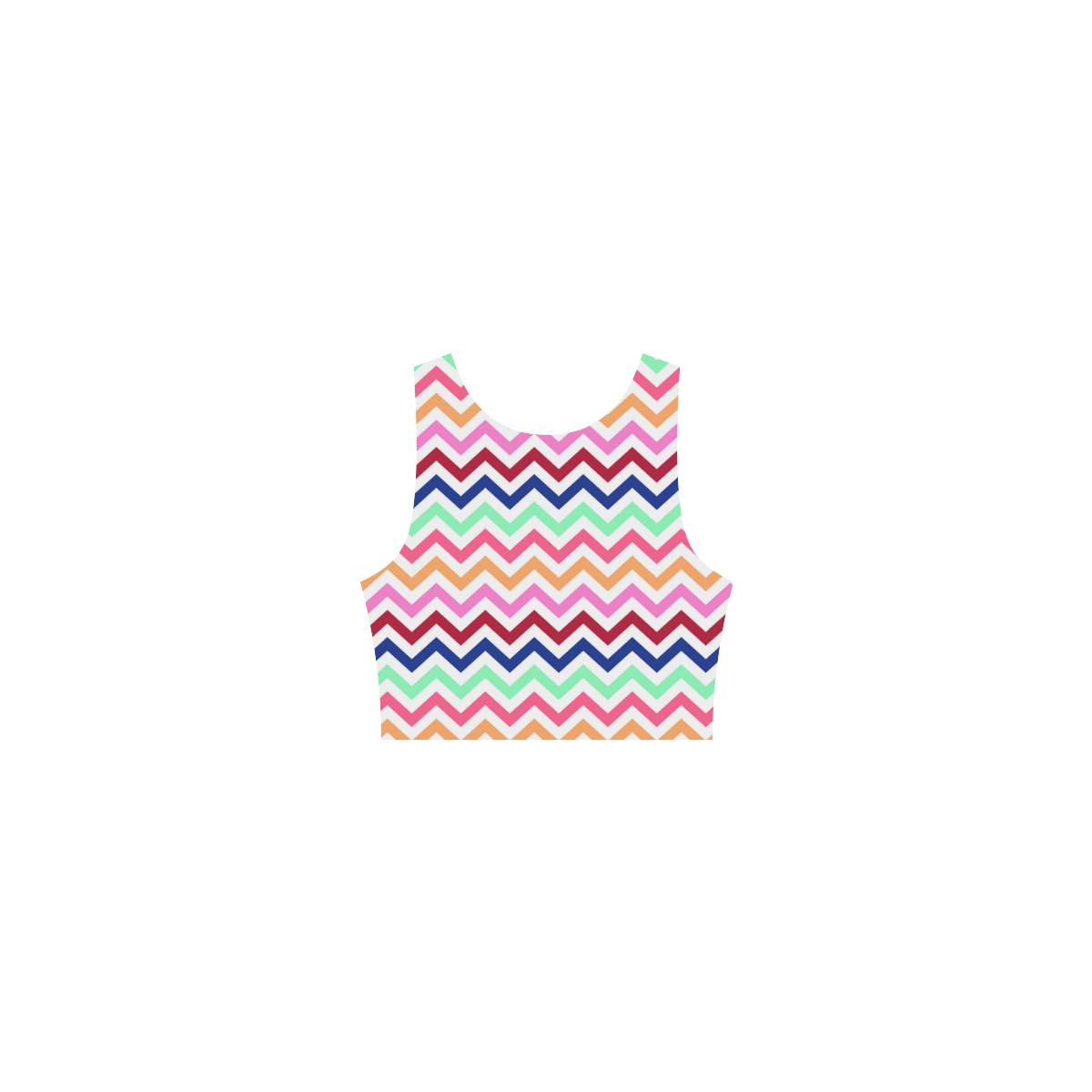 CHEVRONS Pattern Multicolor Pink Turquoise Coral Blue Red Atalanta Casual Sundress(Model D04)