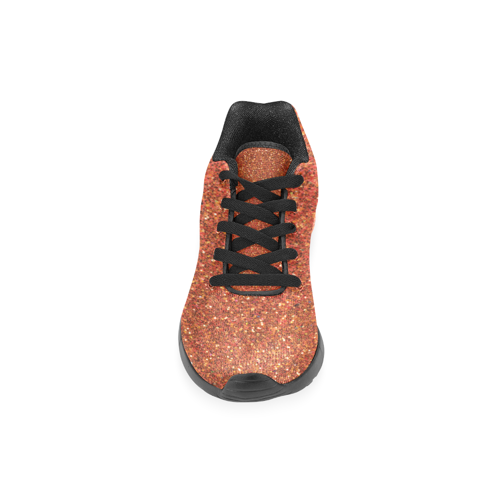 Sparkles Orange Glitter Women’s Running Shoes (Model 020)