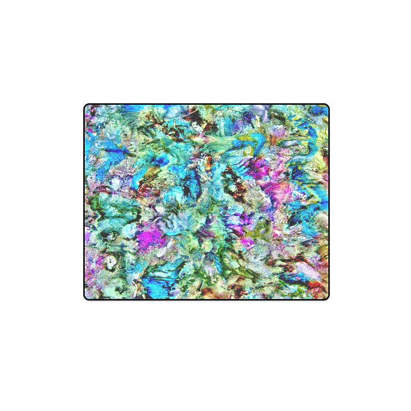 Colorful Flower Marbling Blanket 40"x50"