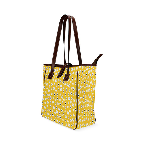 PATTERN Yellow White Flower Floral Classic Tote Bag (Model 1644)