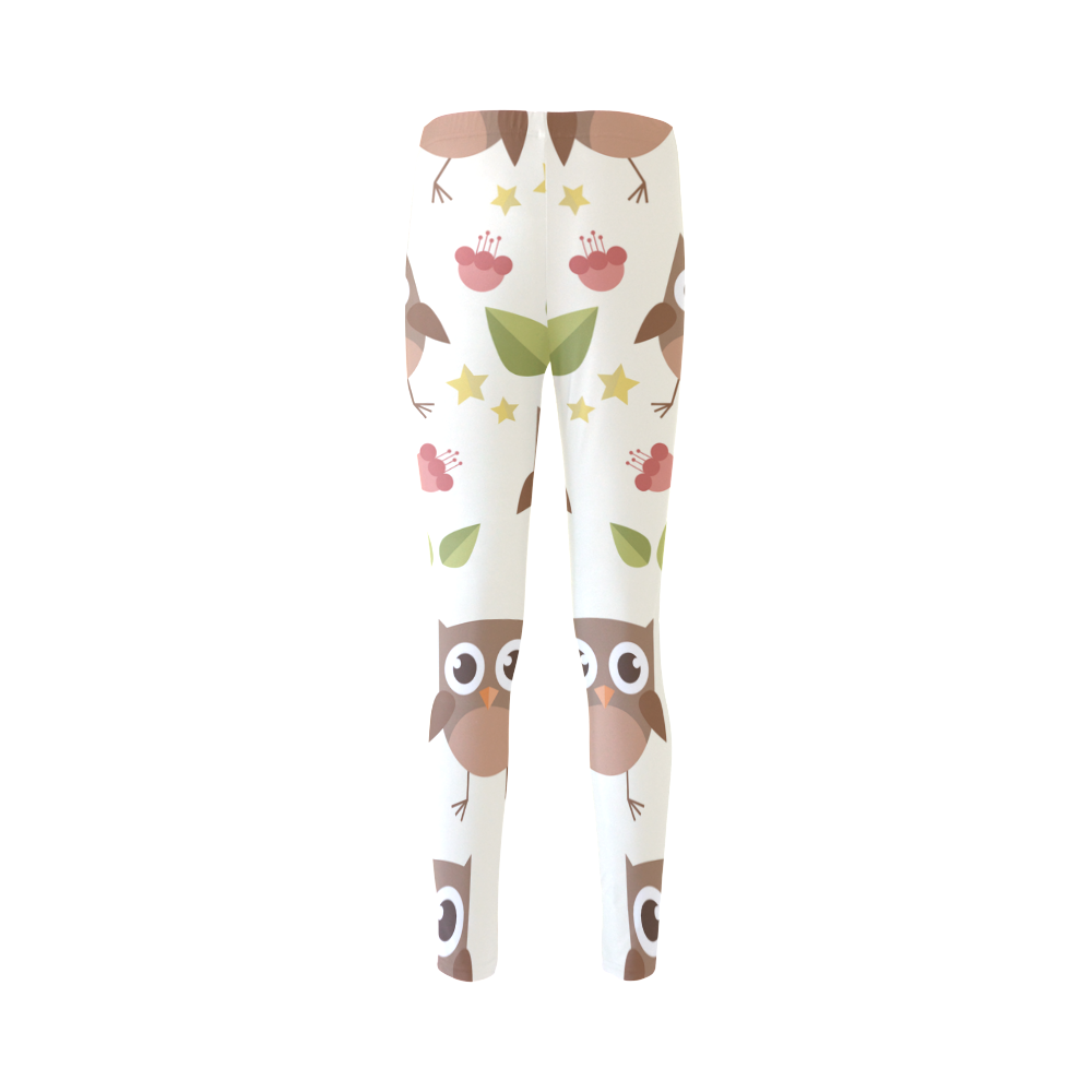 Modern Retro Owl Pattern Cassandra Women's Leggings (Model L01)
