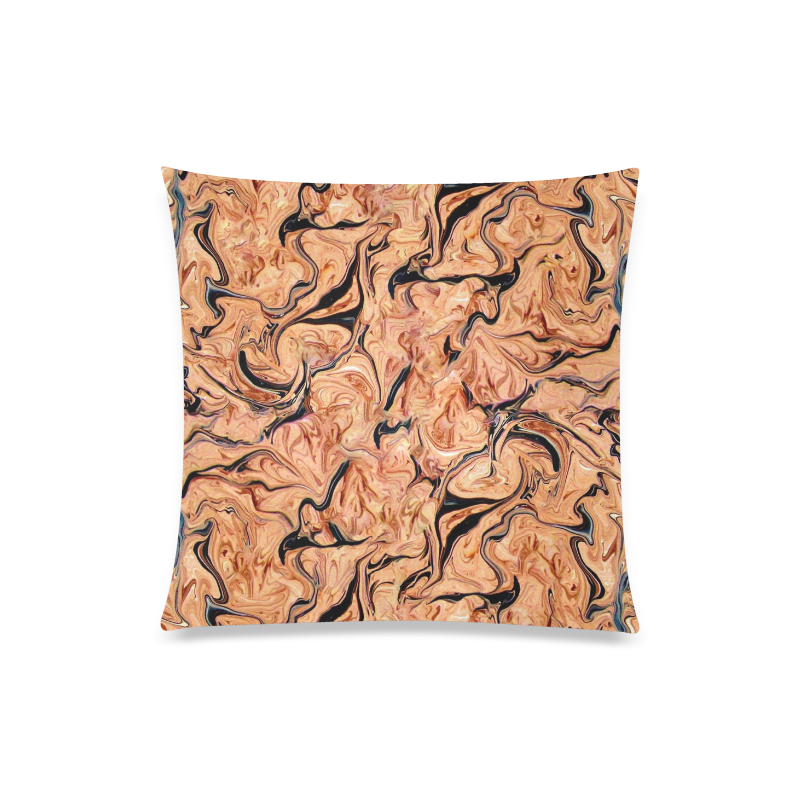 Marbling Pattern Custom Zippered Pillow Case 20"x20"(Twin Sides)