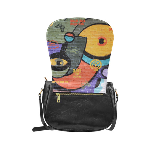 Amsterdam Graffiti Wall Art Classic Saddle Bag/Small (Model 1648)