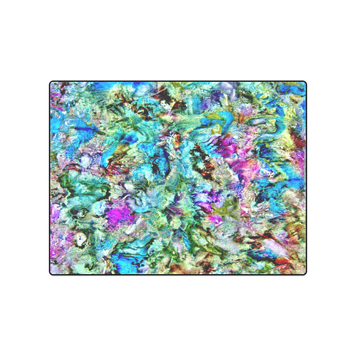 Colorful Flower Marbling Blanket 50"x60"