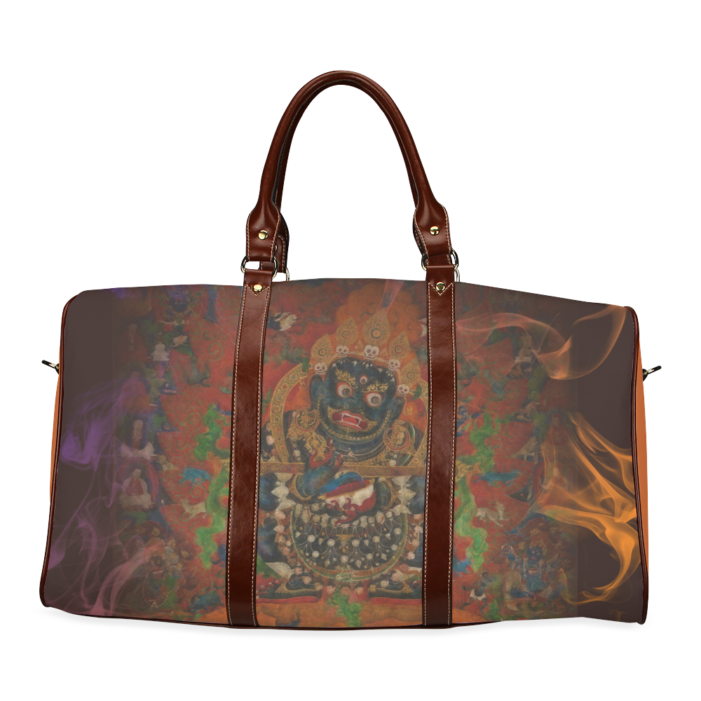 Tibetan Buddhism Mahakala Waterproof Travel Bag/Small (Model 1639)