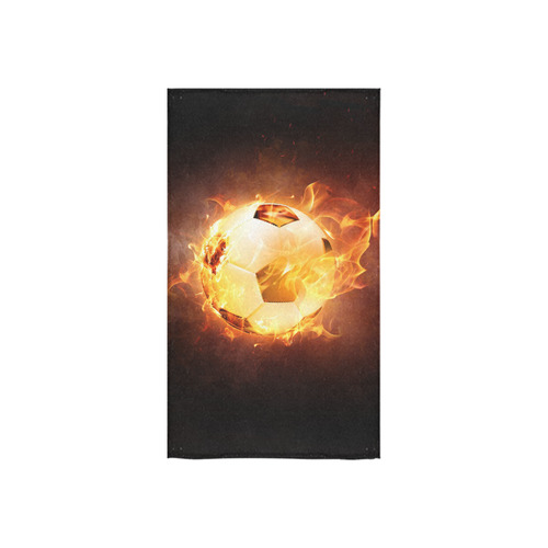 SPORT Football Soccer, Ball under Fire Custom Towel 16"x28"