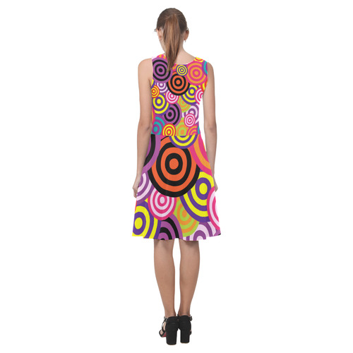 Colorful Retro Circles Atalanta Casual Sundress(Model D04)