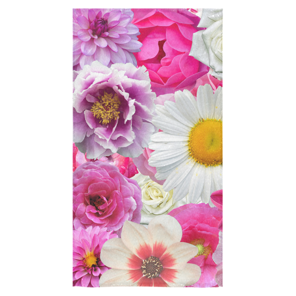 Pink flowers_ Gloria Sanchez1 Bath Towel 30"x56"