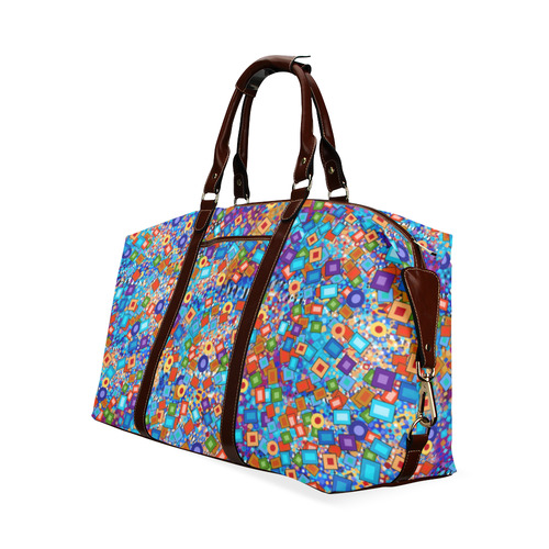 Colorful Shapes Art Print Carnival Classic Travel Bag (Model 1643) Remake