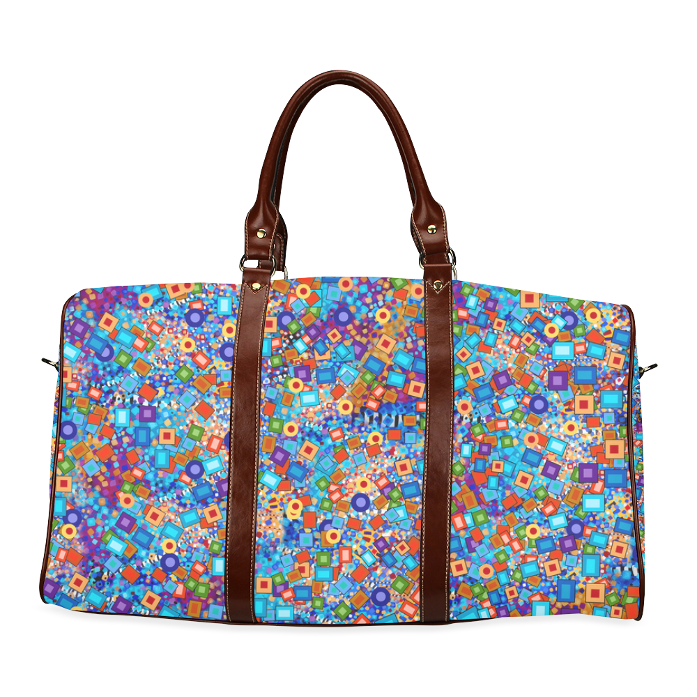 Colorful Shapes Art Print Carnival Waterproof Travel Bag/Small (Model 1639)