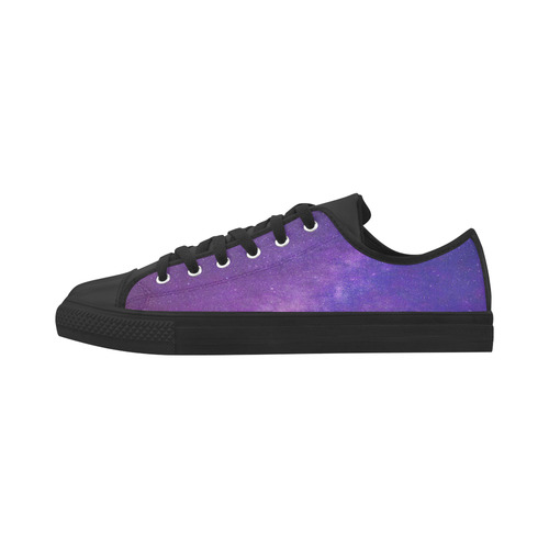 Purple Blue Starry Night Sky Aquila Microfiber Leather Women's Shoes (Model 031)