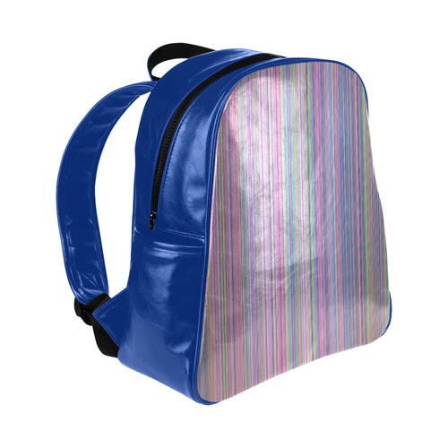 Broken Flat Screen TV Rainbow Stripe Multi-Pockets Backpack (Model 1636)
