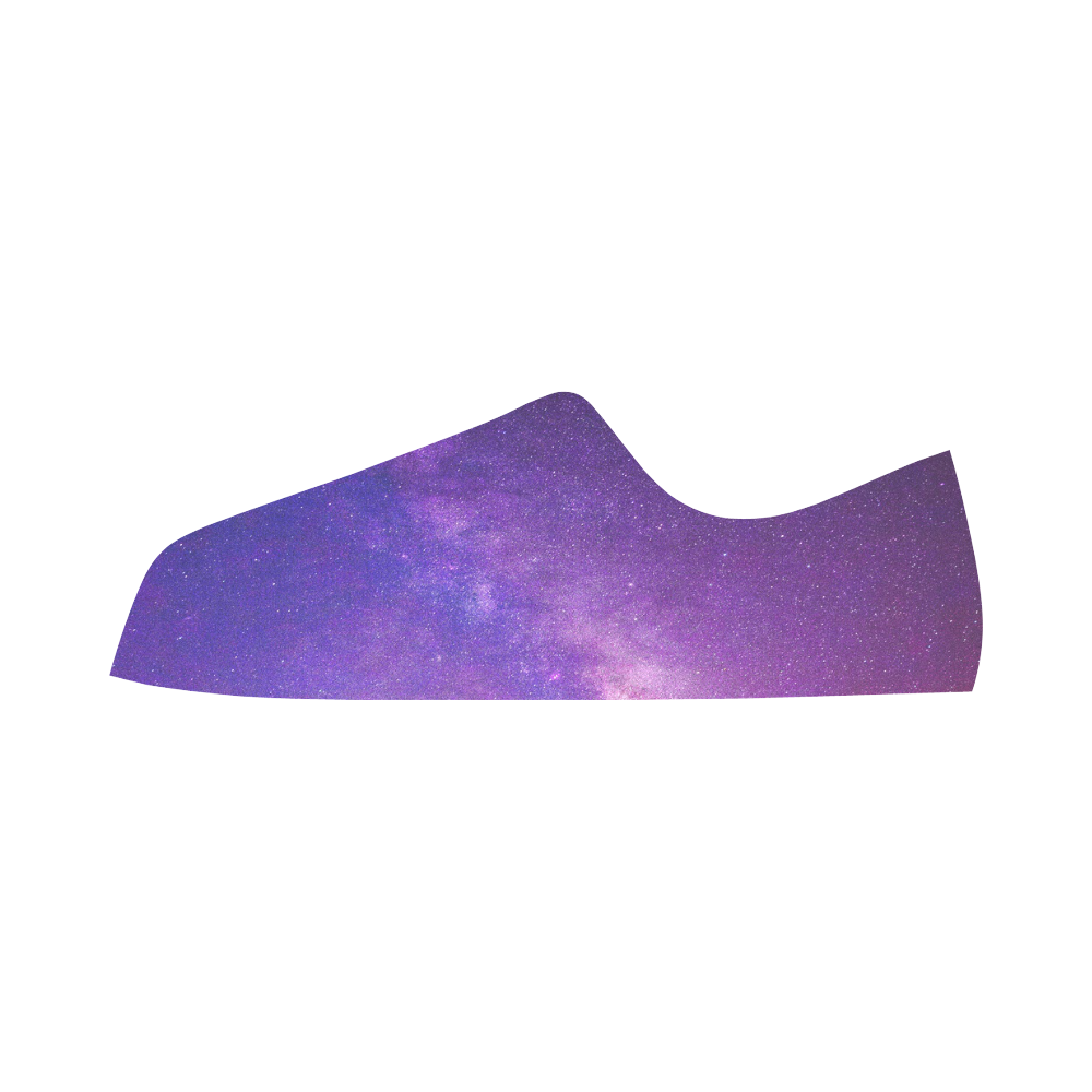 Purple Blue Starry Night Sky Aquila Microfiber Leather Women's Shoes/Large Size (Model 031)