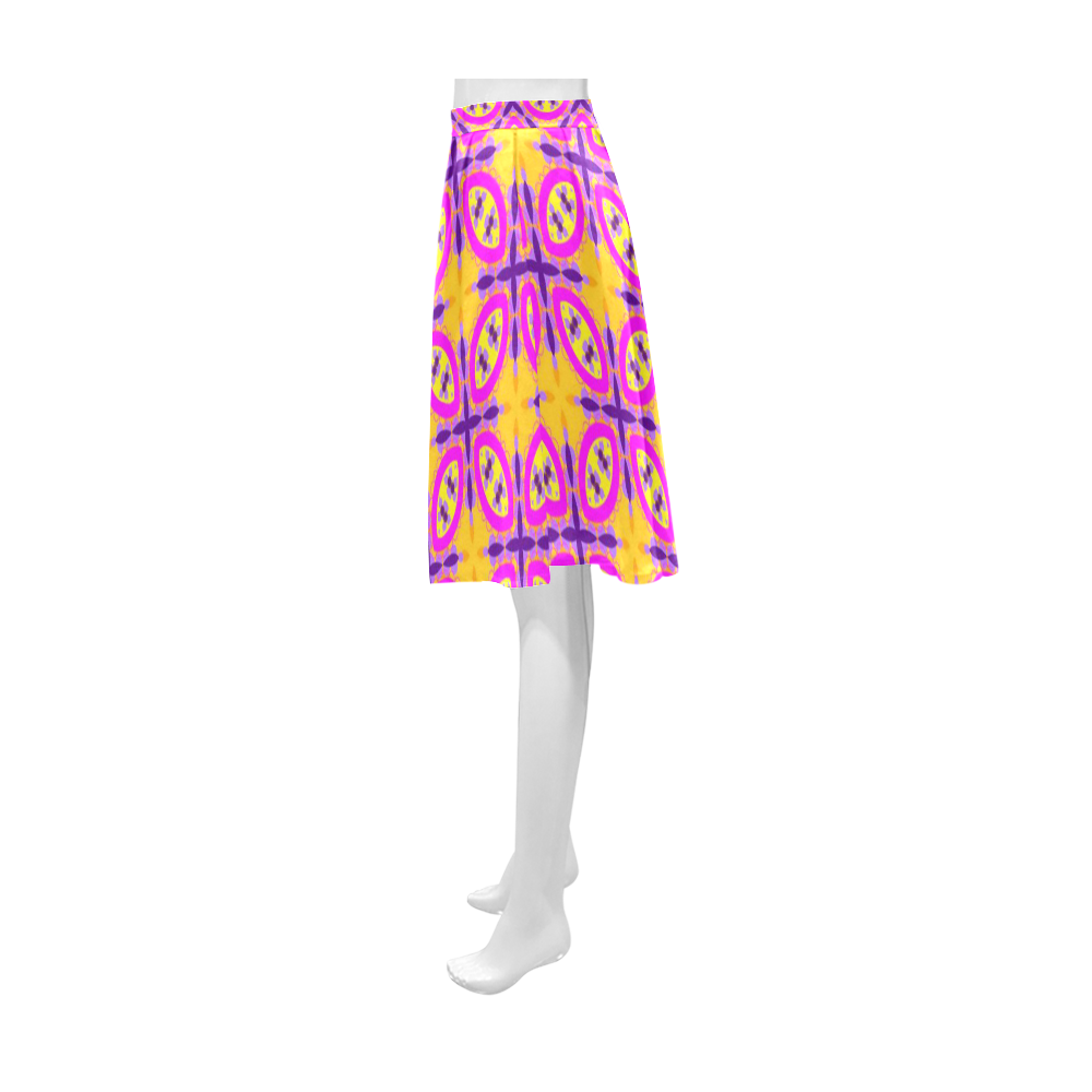 Chic Pink Pattern Athena Women's Short Skirt (Model D15)