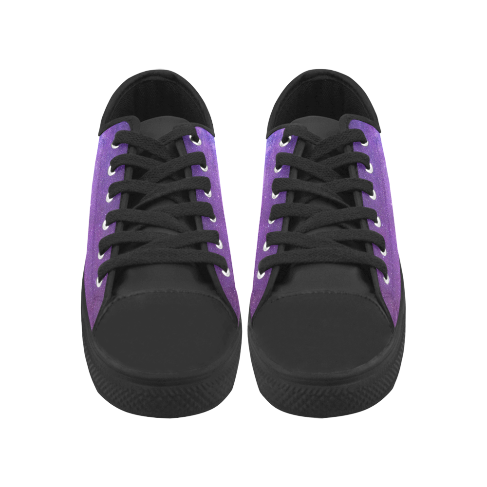 Purple Blue Starry Night Sky Aquila Microfiber Leather Men's Shoes (Model 031)