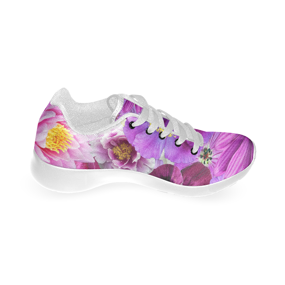 Purple flowers_ Gloria Sanchez1 Women’s Running Shoes (Model 020)