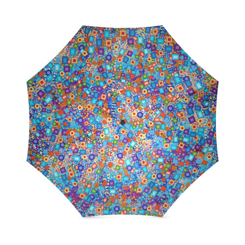 Colorful Shapes Art Print Carnival Foldable Umbrella (Model U01)