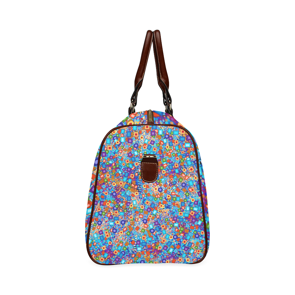 Colorful Shapes Art Print Carnival Waterproof Travel Bag/Small (Model 1639)