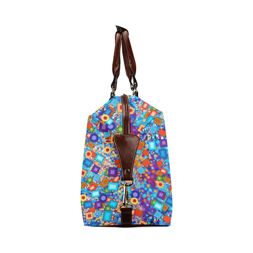 Colorful Shapes Art Print Carnival Classic Travel Bag (Model 1643) Remake
