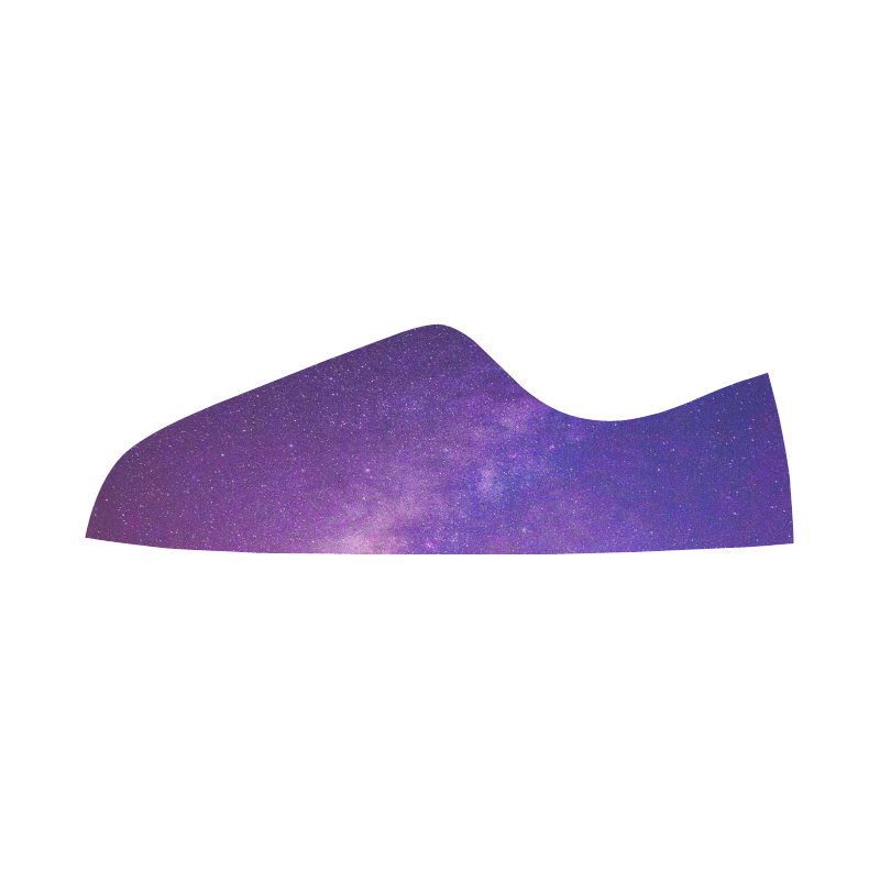 Purple Blue Starry Night Sky Women's Canvas Zipper Shoes/Large Size (Model 001)