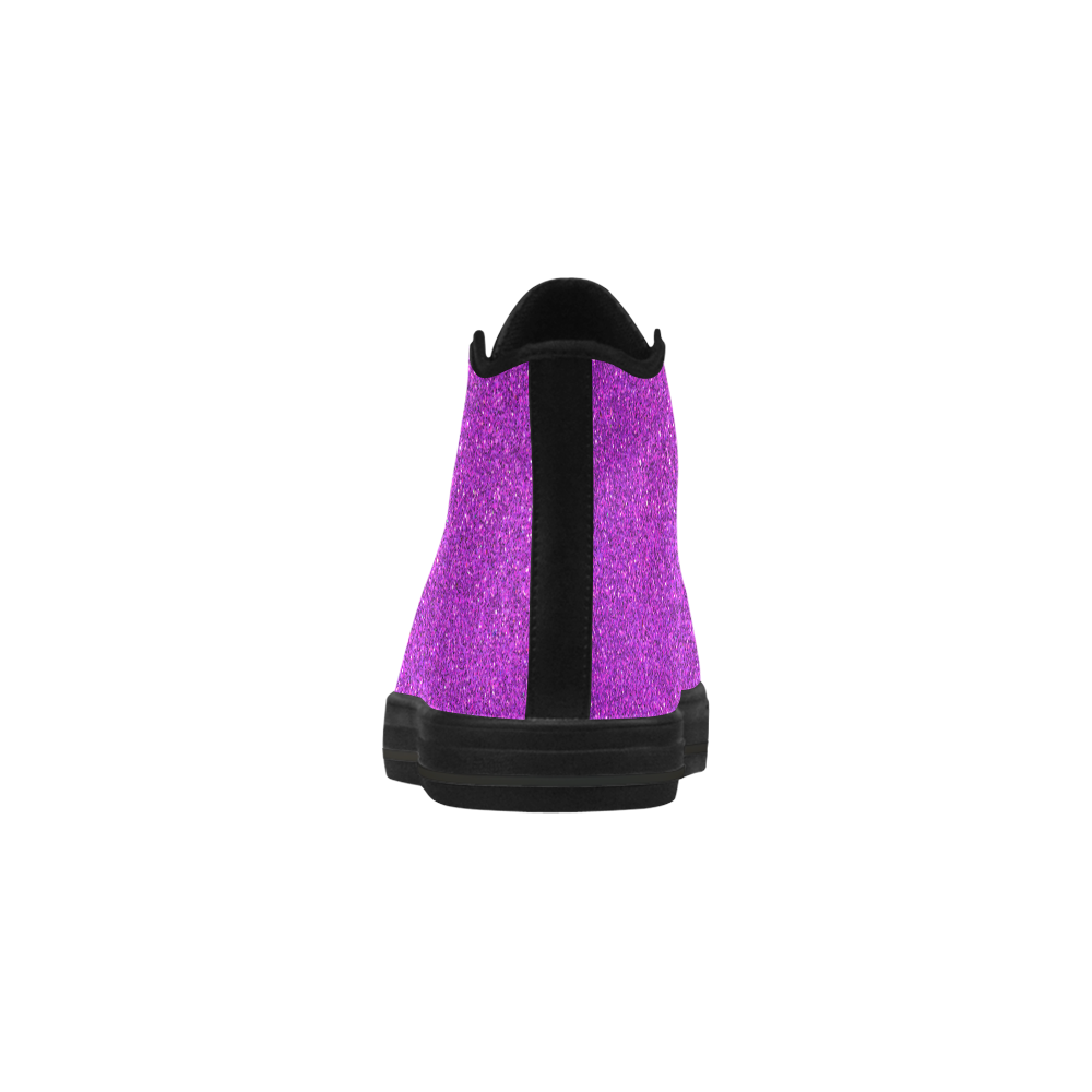 Sparkles Purple Glitter Aquila High Top Microfiber Leather Women's Shoes (Model 032)