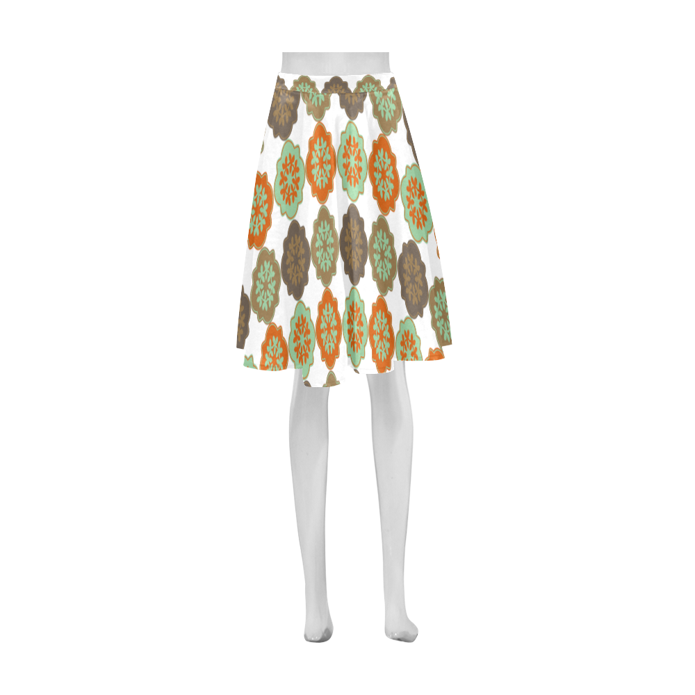 Decorative Quatrefoil Moroccan Trellis Athena Women's Short Skirt (Model D15)