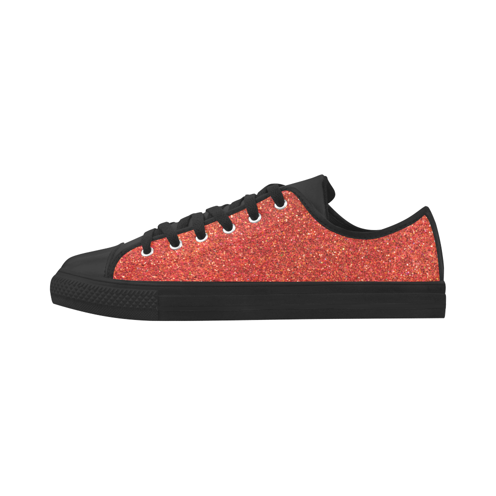 Sparkles Red Glitter Aquila Microfiber Leather Women's Shoes/Large Size (Model 031)