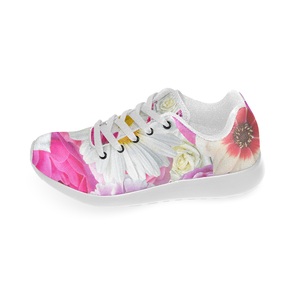 Pink flowers_ Gloria Sanchez1 Women’s Running Shoes (Model 020)