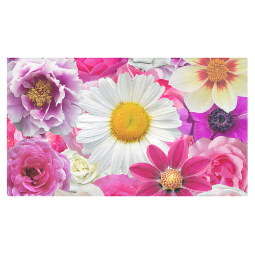 Pink flowers_ Gloria Sanchez1 Cotton Linen Tablecloth 60"x 104"