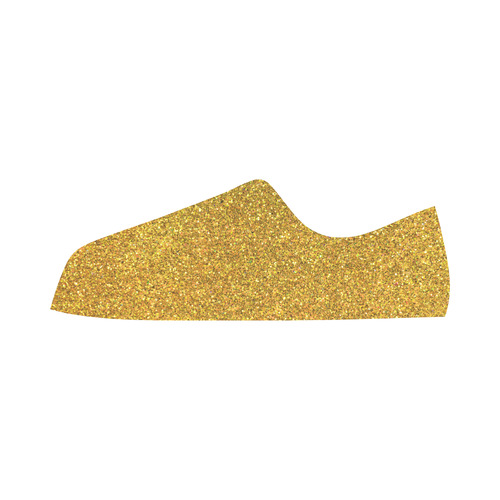 Sparkles Yellow Glitter Aquila Microfiber Leather Women's Shoes/Large Size (Model 031)