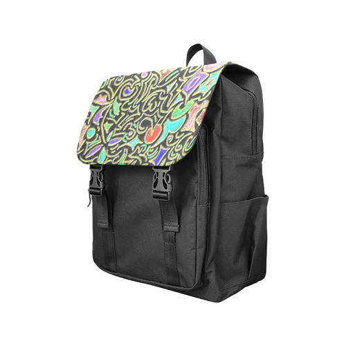 Wacky Retro Swirl Abrstact Casual Shoulders Backpack (Model 1623)