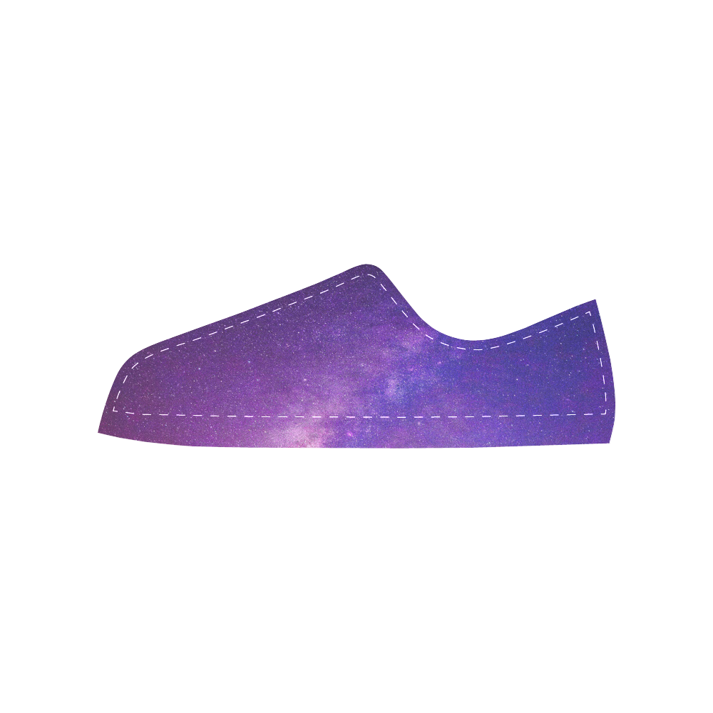 Purple Blue Starry Night Sky Men's Classic Canvas Shoes/Large Size (Model 018)