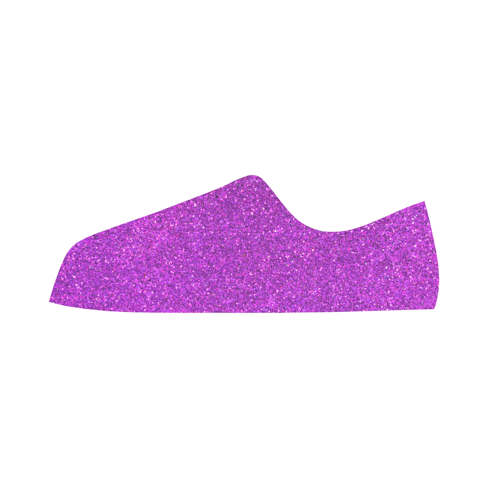 Sparkles Purple Glitter Aquila Microfiber Leather Women's Shoes/Large Size (Model 031)