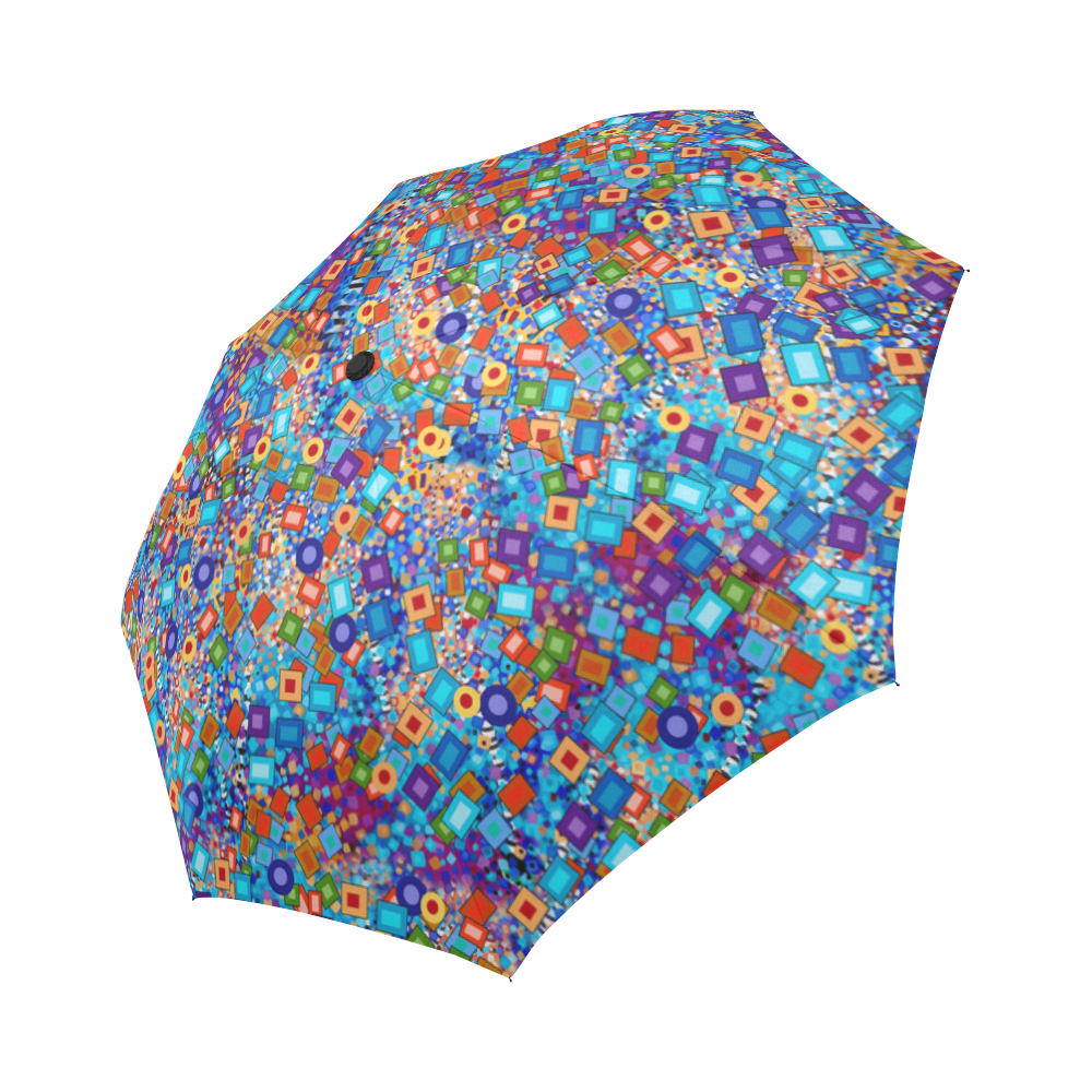 Colorful Shapes Art Print Carnival Auto-Foldable Umbrella (Model U04)