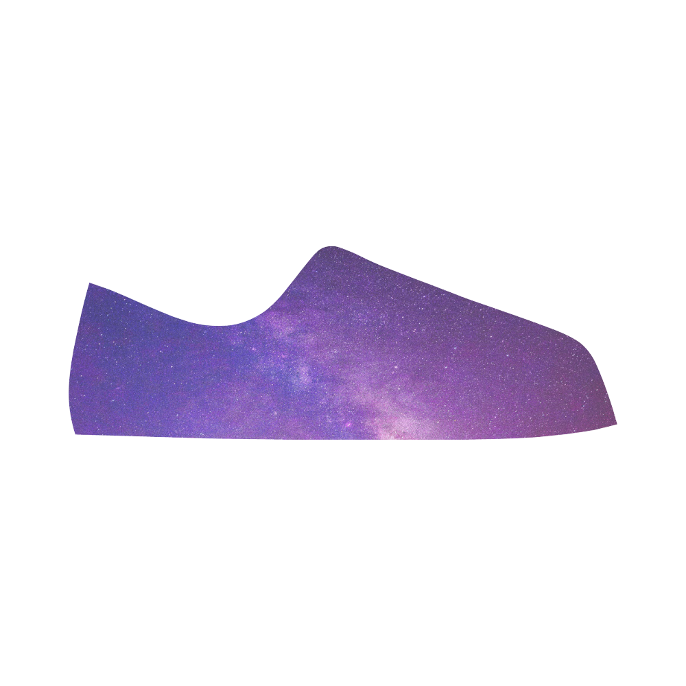 Purple Blue Starry Night Sky Aquila Microfiber Leather Men's Shoes (Model 031)