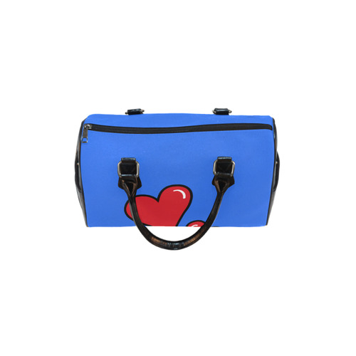 POP ART Style Two Hearts with Blue Background Boston Handbag (Model 1621)